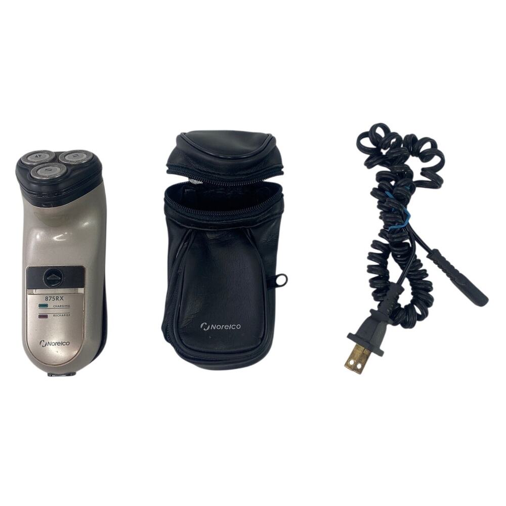 Vintage Norelco 875RX Rechargeable Electric Shaver Trimmer with Case and Cord